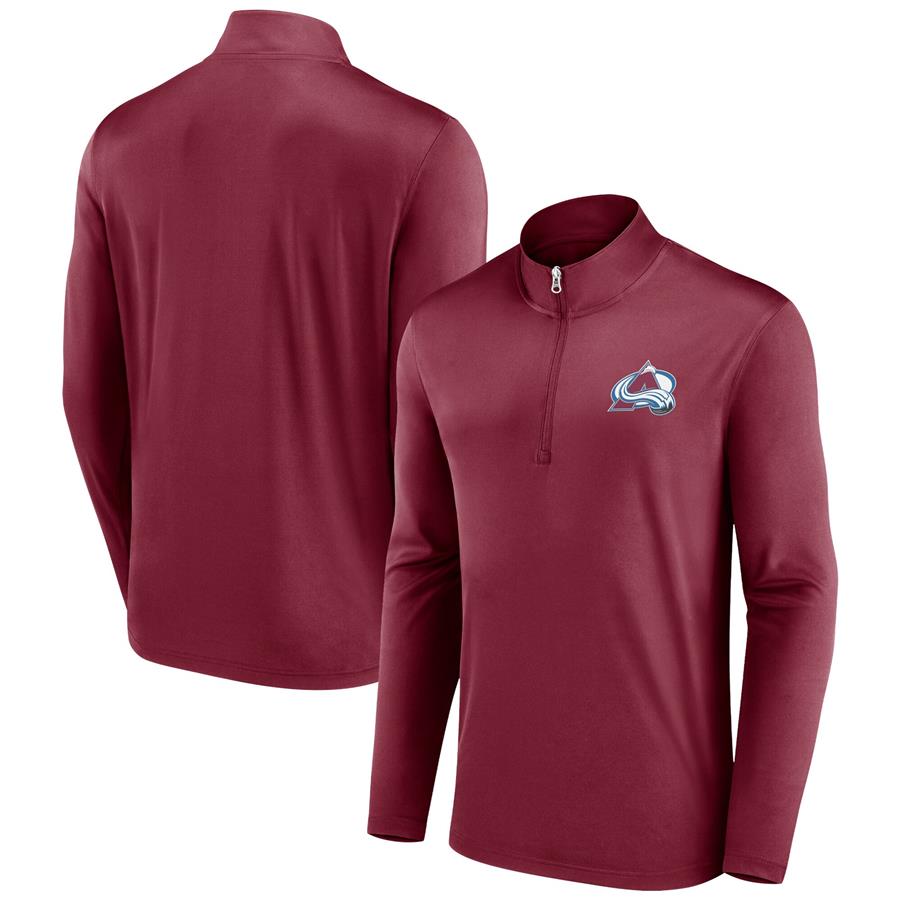 Colorado Avalanche Fanatics Branded Underdog Mindset Quarter-Zip Jacket - Burgundy
