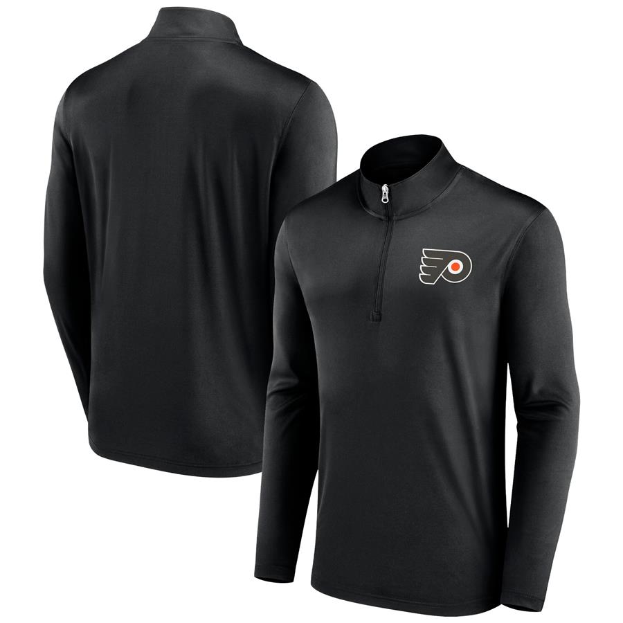 Philadelphia Flyers Fanatics Branded Underdog Mindset Quarter-Zip Jacket - Black