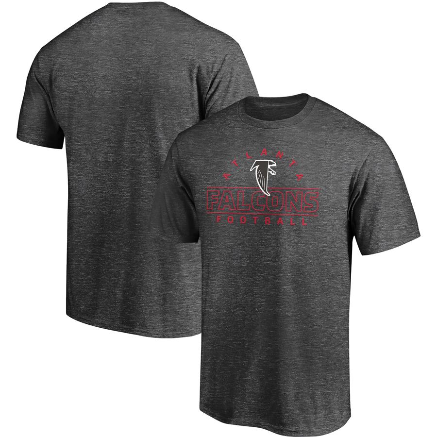 Atlanta Falcons Fanatics Branded Dual Threat Throwback T-Shirt - Heathered Charcoal