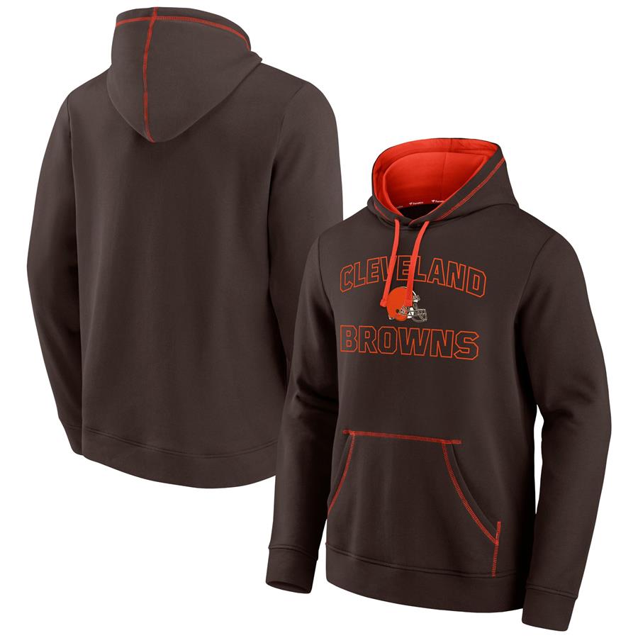 Cleveland Browns Fanatics Branded Tiebreaker Pullover Hoodie - Brown