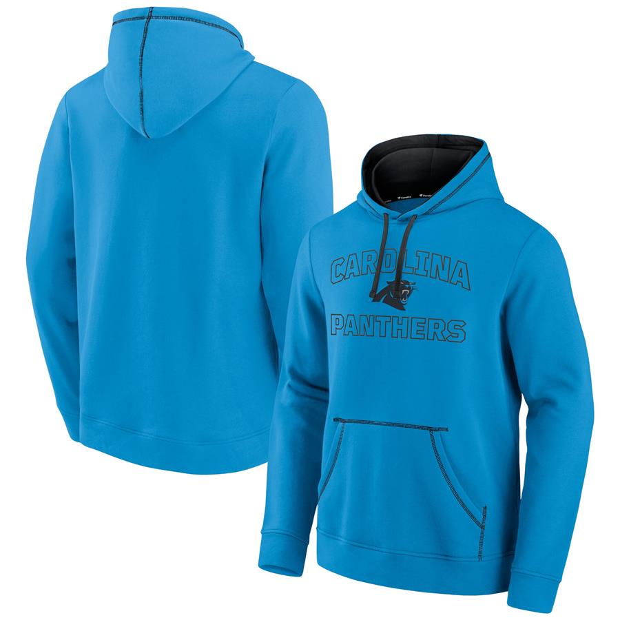Carolina Panthers Fanatics Branded Tiebreaker Pullover Hoodie - Blue