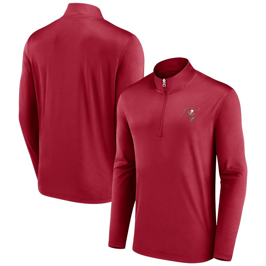 Tampa Bay Buccaneers Fanatics Branded Underdog Quarter-Zip Jacket - Red