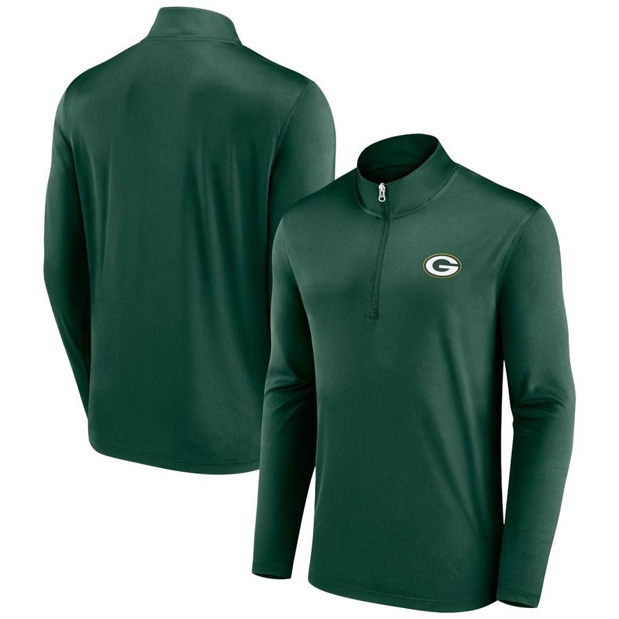 Green Bay Packers Fanatics Branded Underdog Quarter-Zip Jacket - Green