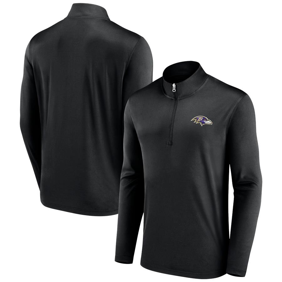 Baltimore Ravens Fanatics Branded Underdog Quarter-Zip Jacket - Black