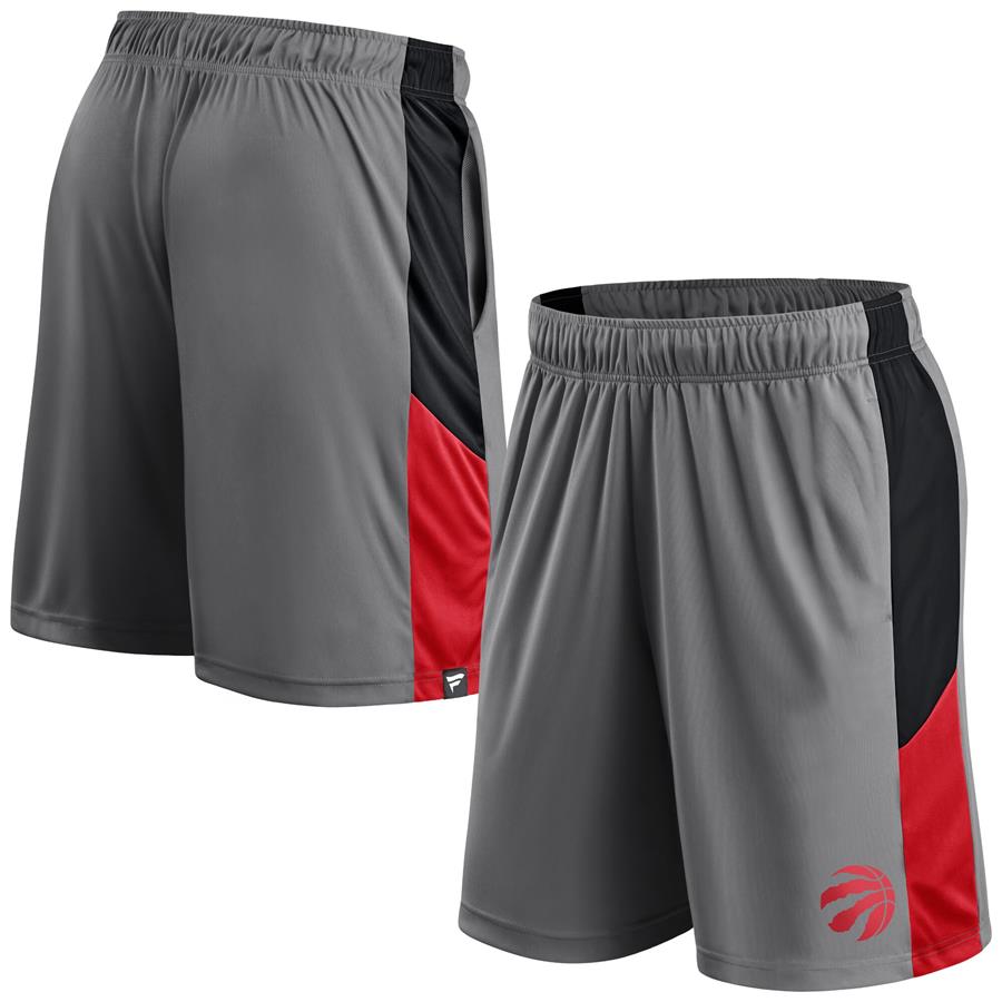 Toronto Raptors Fanatics Branded Champion Rush Shorts - Gray
