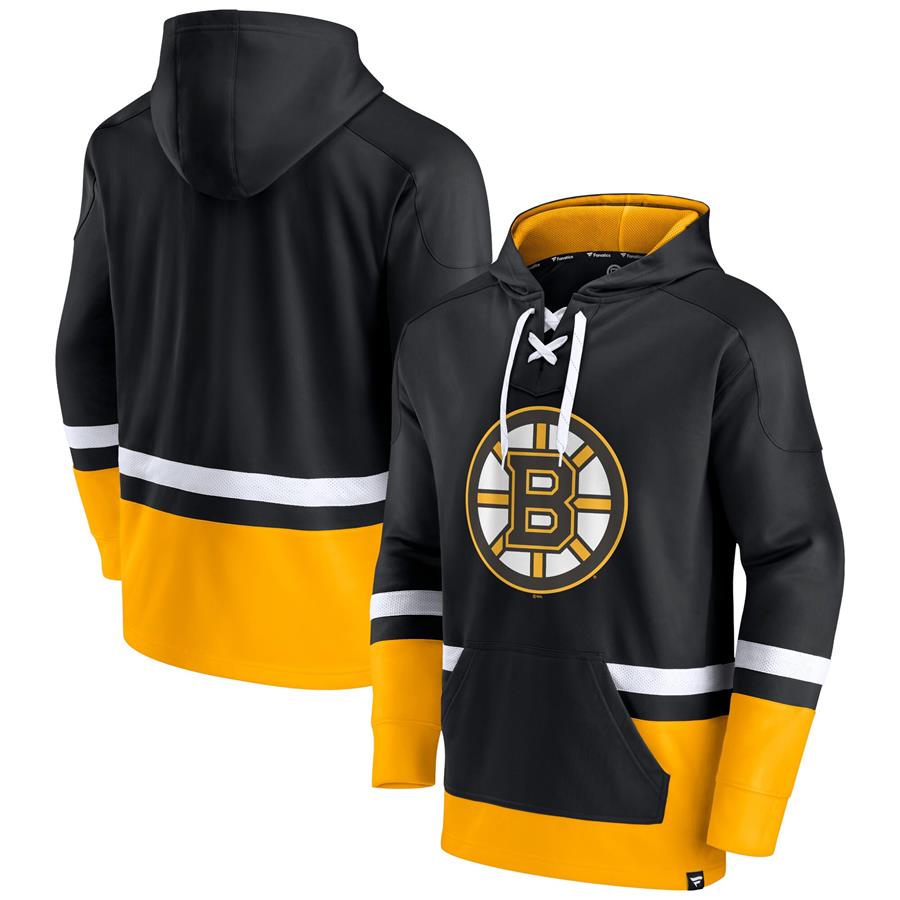 Boston Bruins Fanatics Branded First Battle Power Play Pullover Hoodie - Black