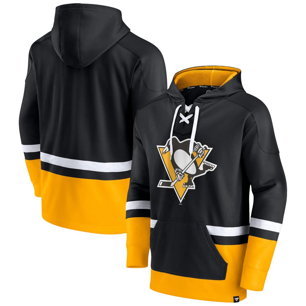 Pittsburgh Penguins Fanatics Branded First Battle Power Play Pullover Hoodie - Black