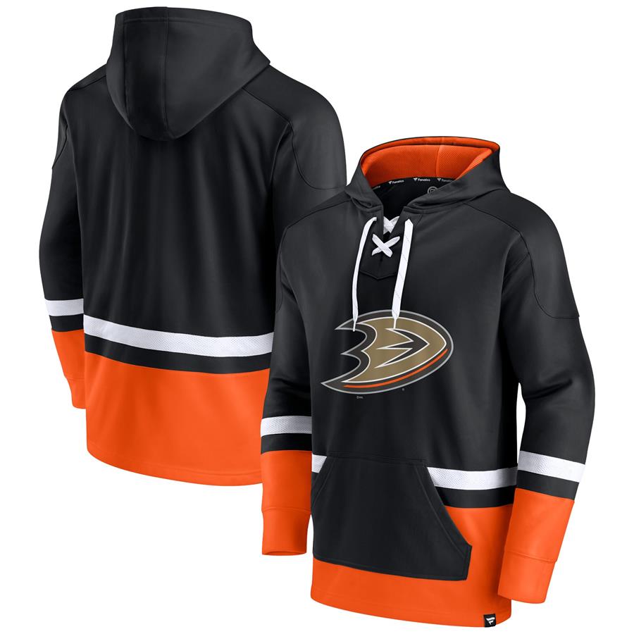 Anaheim Ducks Fanatics Branded First Battle Power Play Pullover Hoodie - Black