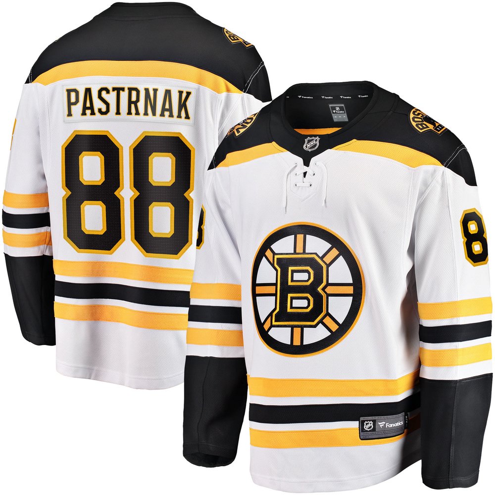 David Pastrnak Boston Bruins Fanatics Branded Away Premier Breakaway Player Jersey - White