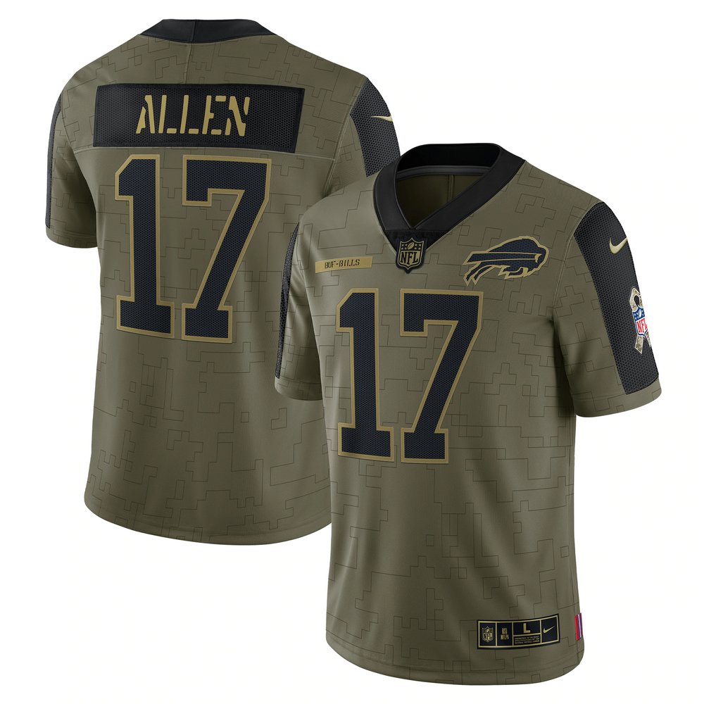 Josh Allen Buffalo Bills Nike 2021 Salute To Service Limited Player Jersey - Olive