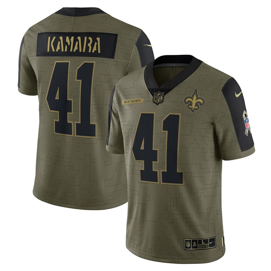 Alvin Kamara New Orleans Saints Nike 2021 Salute To Service Limited Player Jersey - Olive