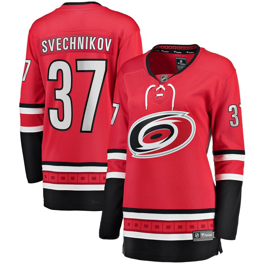 Andrei Svechnikov Carolina Hurricanes Fanatics Branded Women's Home Premier Breakaway Player Jersey - Red
