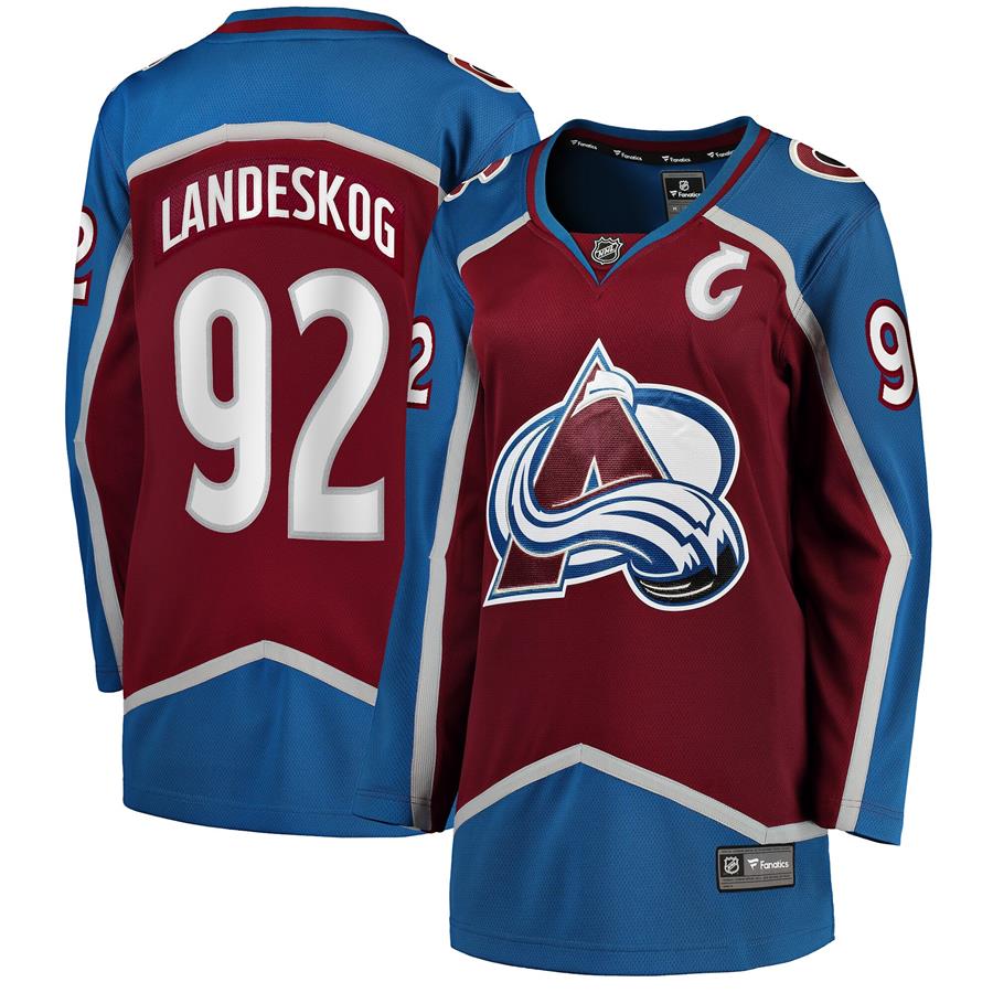 Gabriel Landeskog Colorado Avalanche Fanatics Branded Women's Home Premier Breakaway Player Jersey - Burgundy