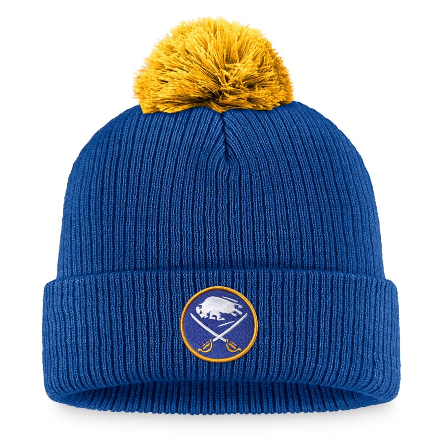 Buffalo Sabres Fanatics Branded Team Cuffed Knit Hat with Pom - Royal