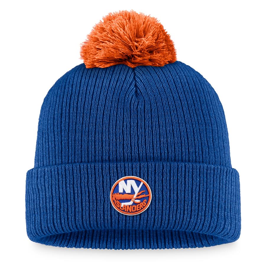 New York Islanders Fanatics Branded Team Cuffed Knit Hat with Pom - Royal