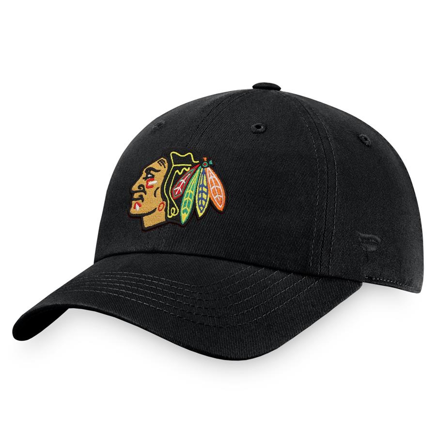 Chicago Blackhawks Fanatics Branded Team Unstructured Adjustable Hat - Black