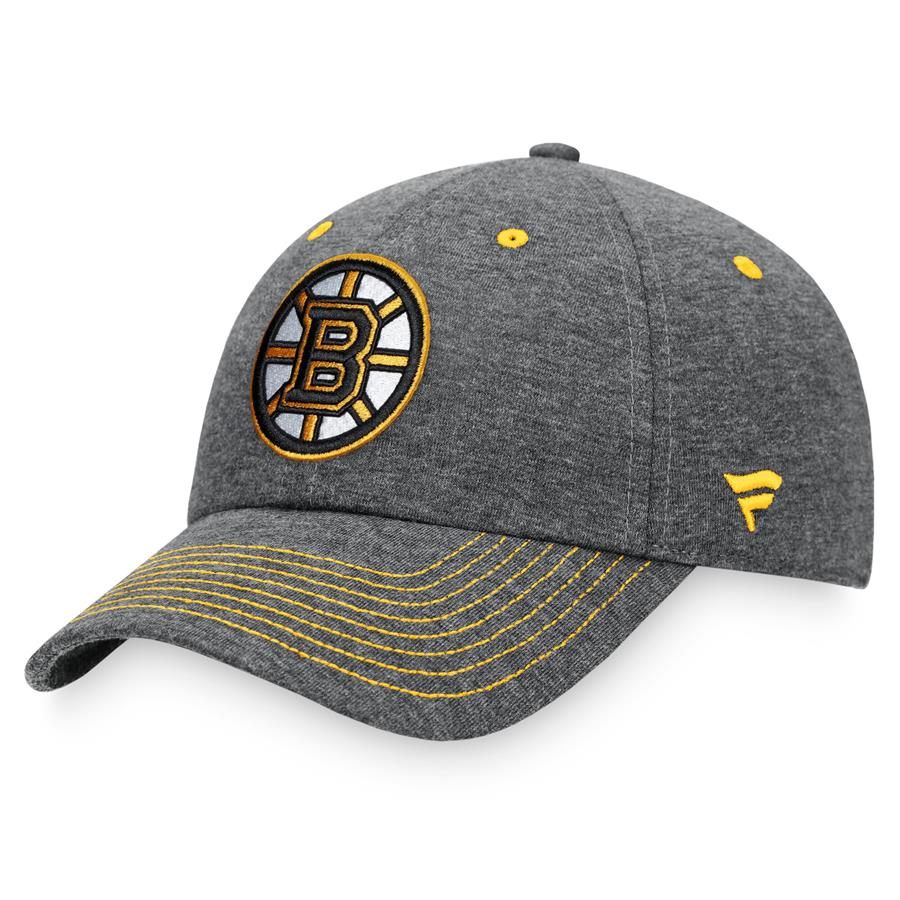 Boston Bruins Fanatics Branded Adjustable Hat - Heathered Charcoal