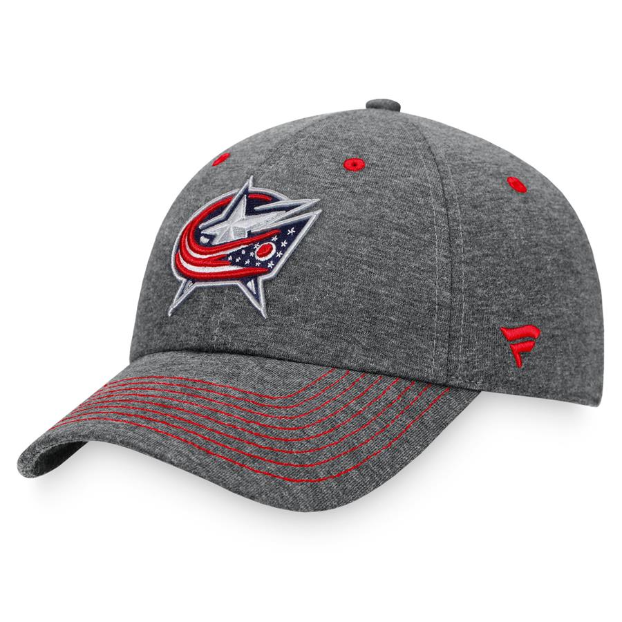 Columbus Blue Jackets Fanatics Branded Adjustable Hat - Heathered Charcoal