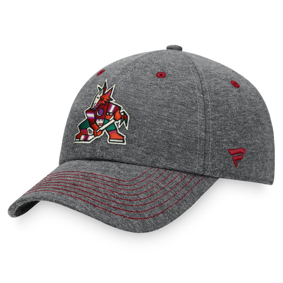 Arizona Coyotes Fanatics Branded Adjustable Hat - Heathered Charcoal