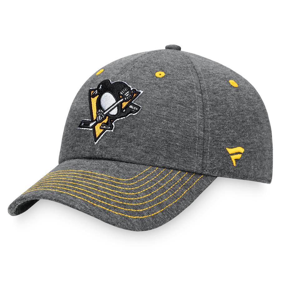 Pittsburgh Penguins Fanatics Branded Adjustable Hat - Heathered Charcoal