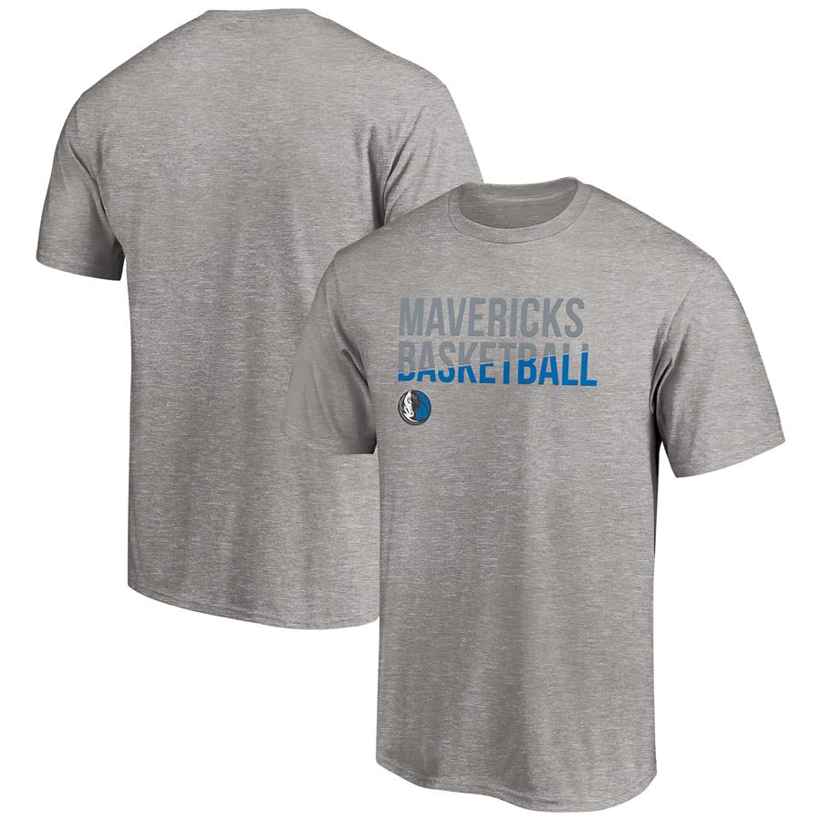 Dallas Mavericks Majestic Crowd Control T-Shirt - Heathered Gray