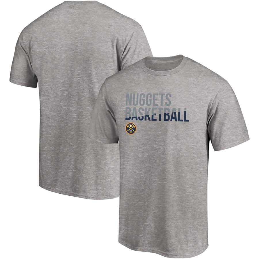 Denver Nuggets Majestic Crowd Control T-Shirt - Heathered Gray