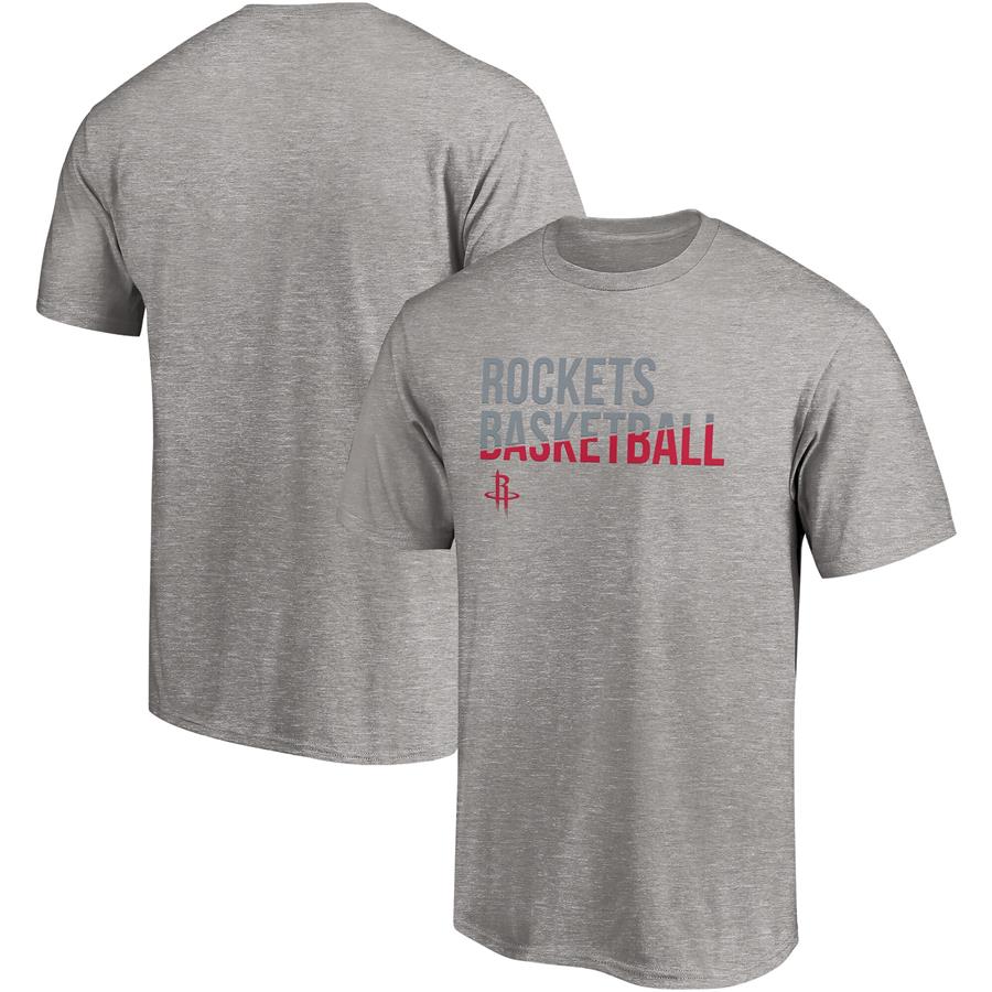 Houston Rockets Majestic Crowd Control T-Shirt - Heathered Gray