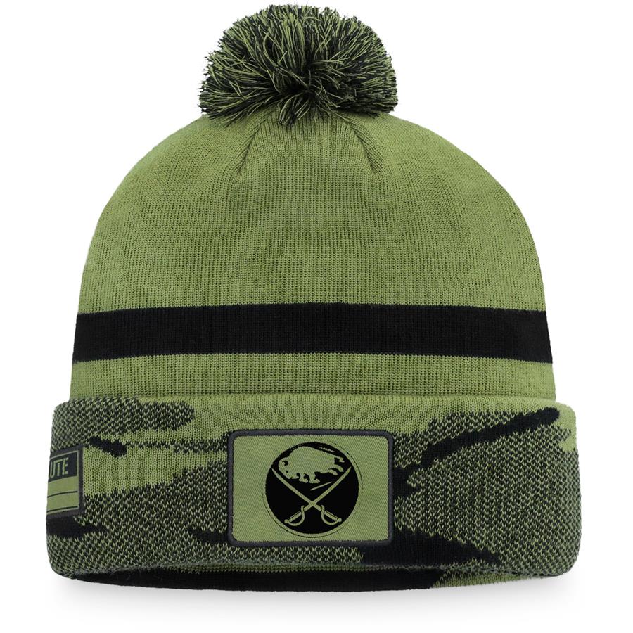 Buffalo Sabres Fanatics Branded Military Appreciation Cuffed Knit Hat with Pom - Camo