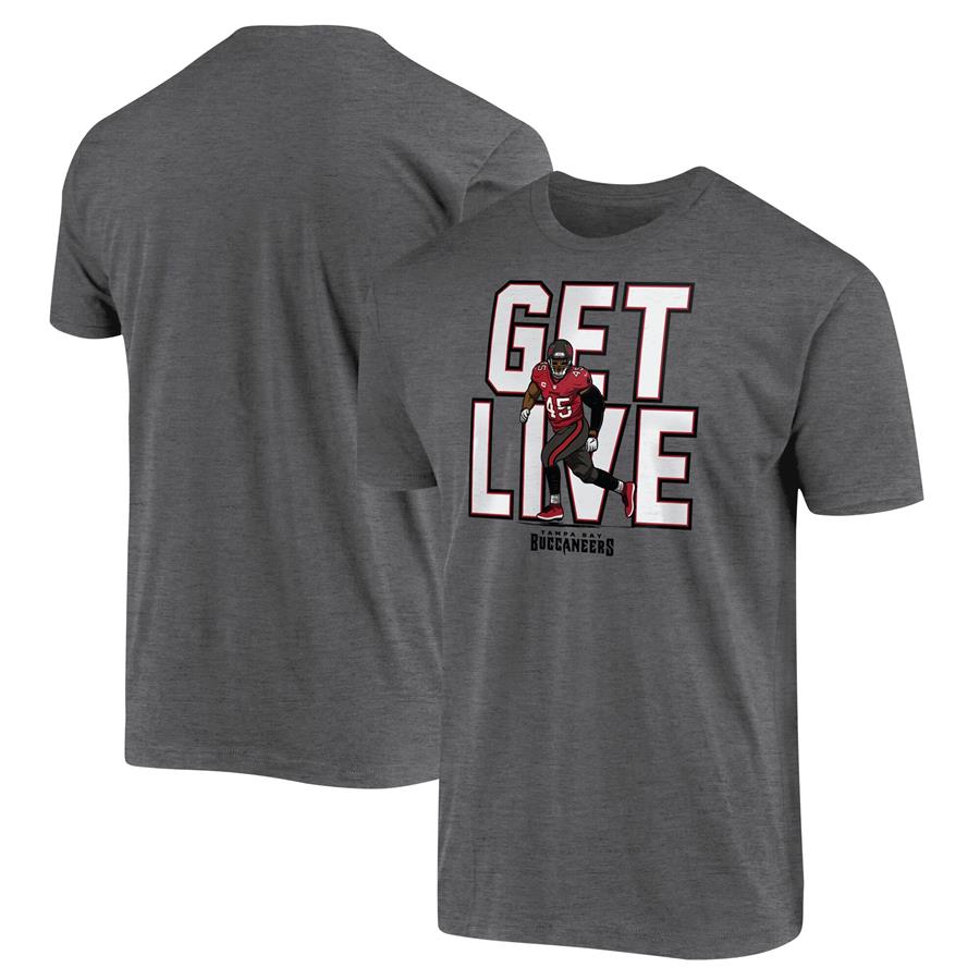 Devin White Tampa Bay Buccaneers Get Live 45 Player Graphic T-Shirt - Charcoal
