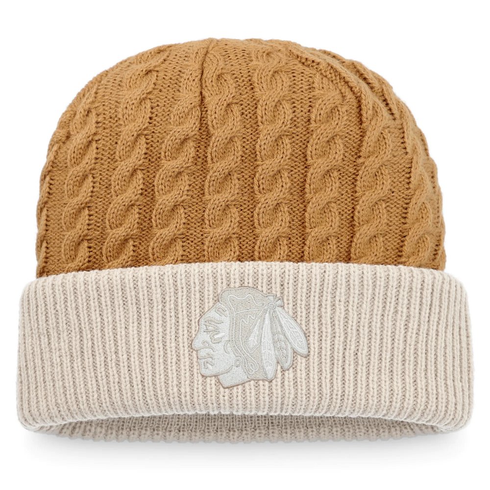 Chicago Blackhawks Fanatics Branded Outdoor Play Cuffed Knit Hat - Natural