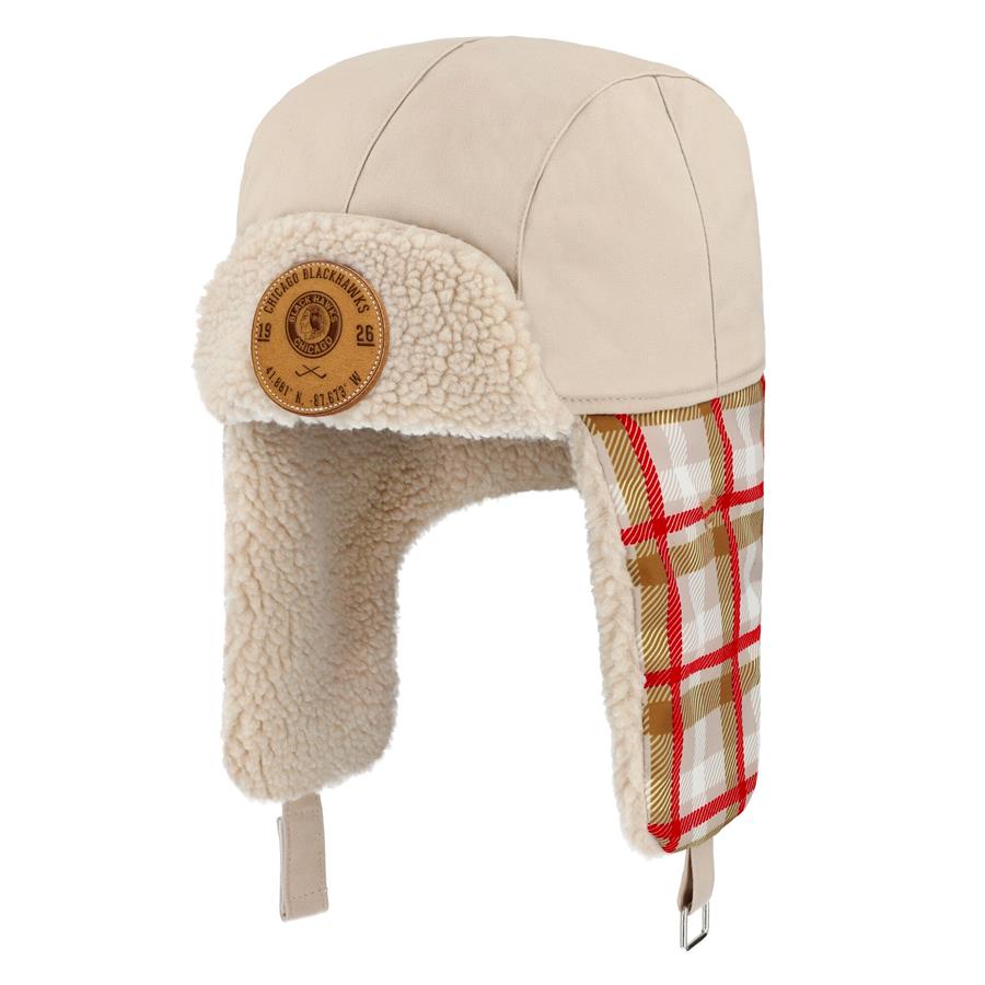 Chicago Blackhawks Fanatics Branded Outdoor Play Plaid Trapper Hat - Tan