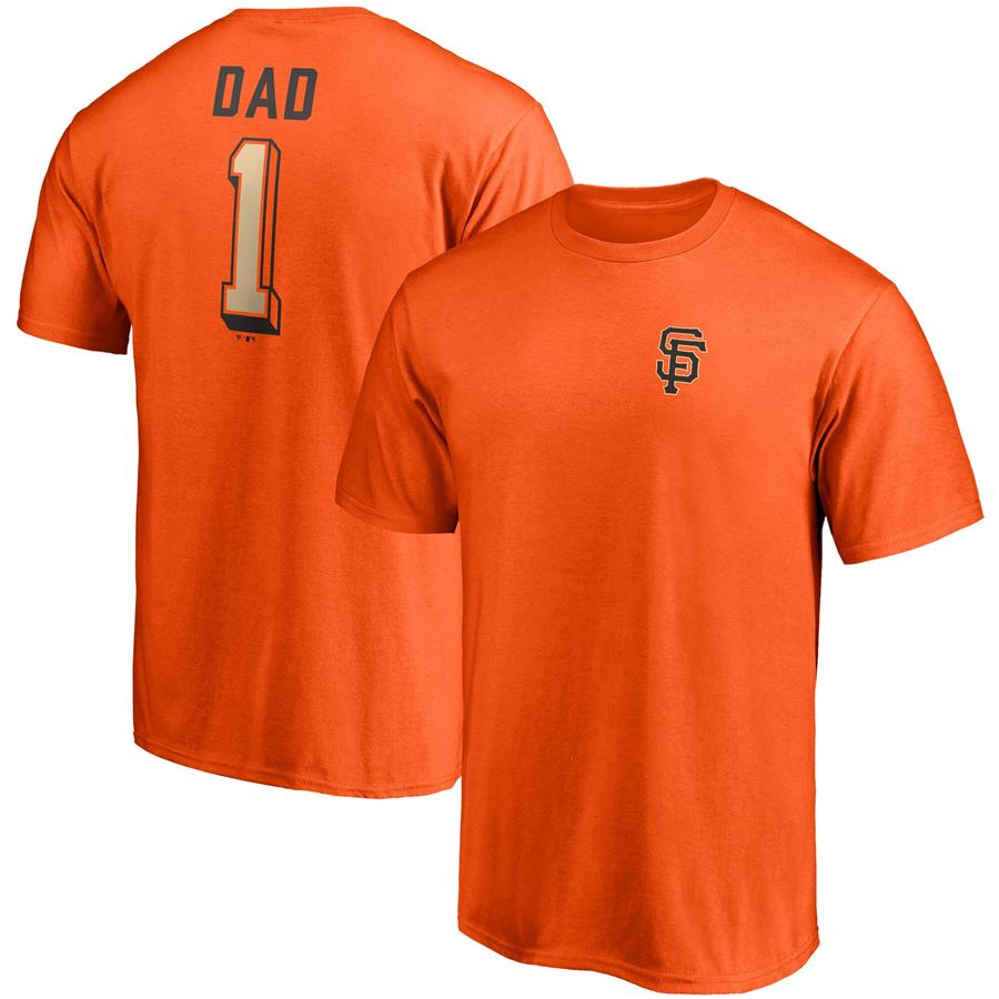 San Francisco Giants Fanatics Branded Number One Dad Team T-Shirt - Orange