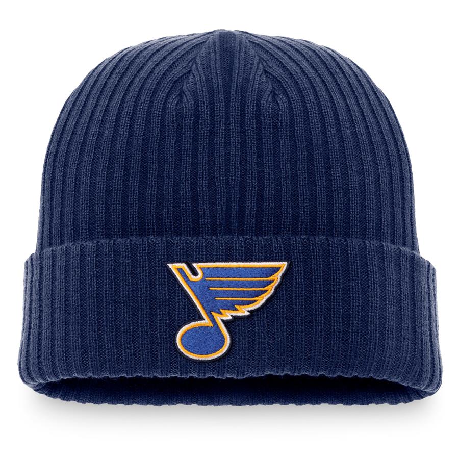 St. Louis Blues Fanatics Branded Core Primary Logo Cuffed Knit Hat - Navy