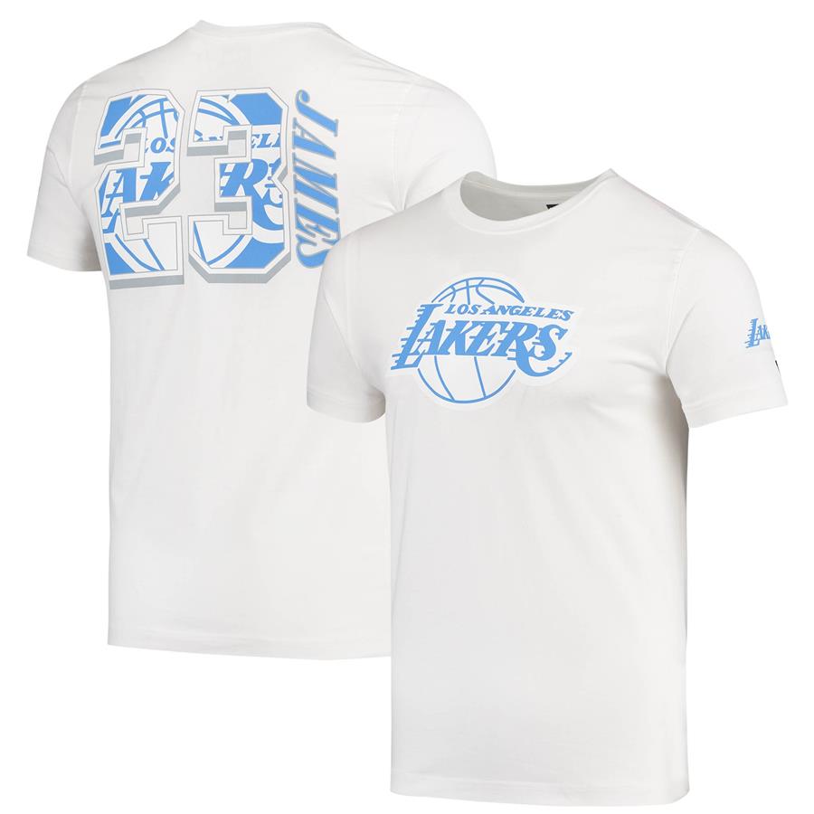 LeBron James Los Angeles Lakers New Era City Edition Player T-Shirt - White