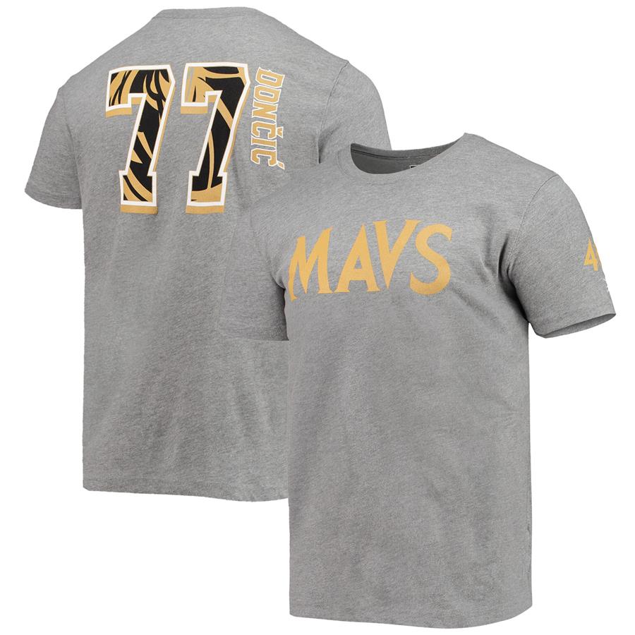 Luka Doncic Dallas Mavericks New Era City Edition Player T-Shirt - Heathered Gray