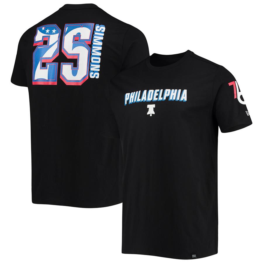 Ben Simmons Philadelphia 76ers New Era City Edition Player T-Shirt - Black