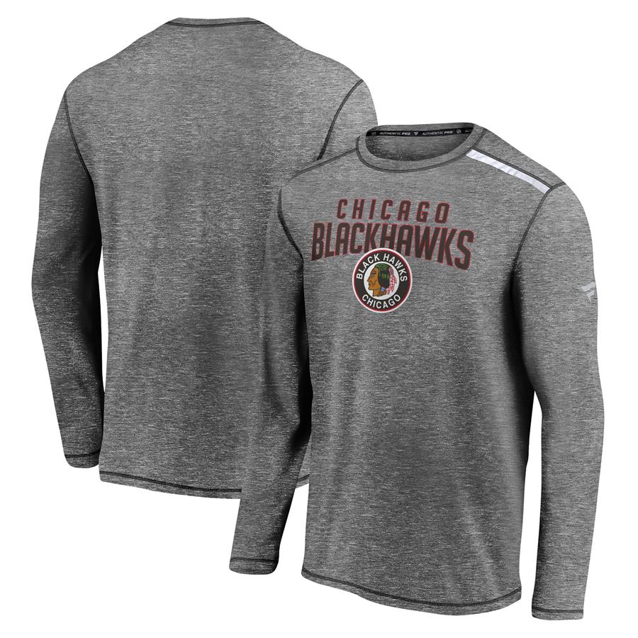 Chicago Blackhawks Fanatics Branded Special Edition Long Sleeve T-Shirt - Heathered Gray