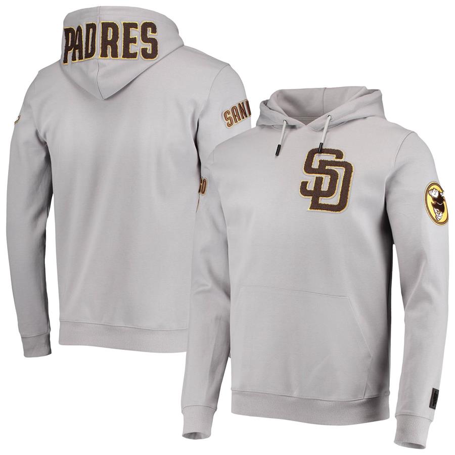 San Diego Padres Pro Standard Team Logo Pullover Hoodie - Gray