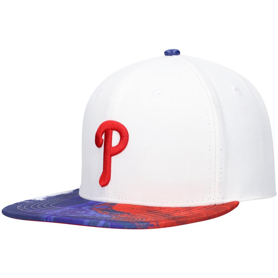Philadelphia Phillies Pro Standard Dip-Dye Snapback Hat - White