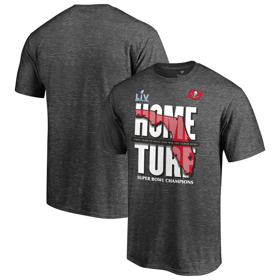 Tampa Bay Buccaneers Fanatics Branded Super Bowl LV Champions Huddle T-Shirt - Heathered Charcoal