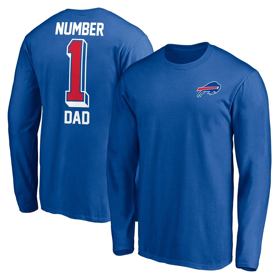 Buffalo Bills Fanatics Branded #1 Dad Long Sleeve T-Shirt - Royal