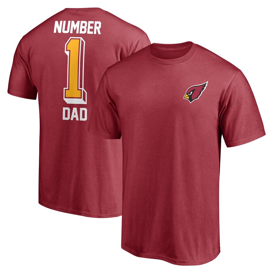 Arizona Cardinals Fanatics Branded #1 Dad T-Shirt - Cardinal