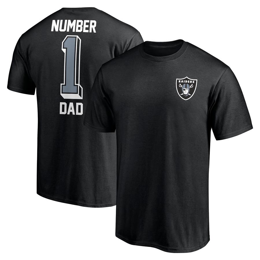 Las Vegas Raiders Fanatics Branded #1 Dad T-Shirt - Black