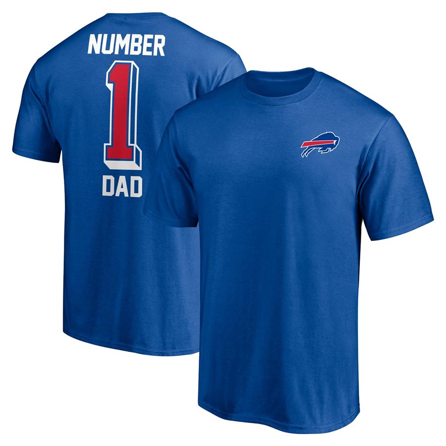 Buffalo Bills Fanatics Branded #1 Dad T-Shirt - Royal