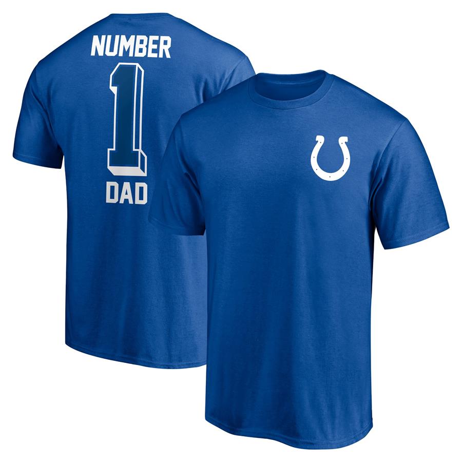 Indianapolis Colts Fanatics Branded #1 Dad T-Shirt - Royal