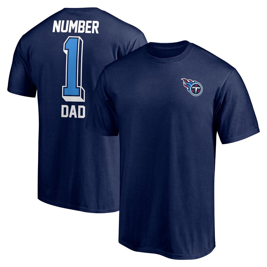Tennessee Titans Fanatics Branded #1 Dad T-Shirt - Navy