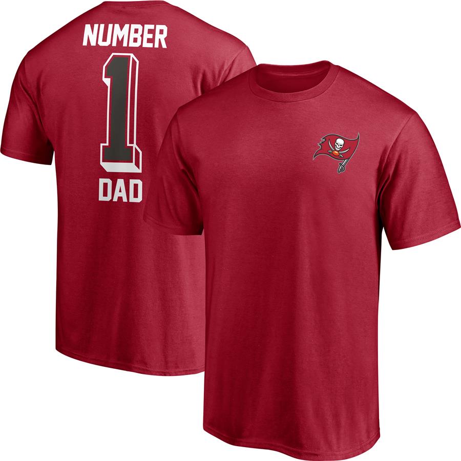 Tampa Bay Buccaneers Fanatics Branded #1 Dad T-Shirt - Red