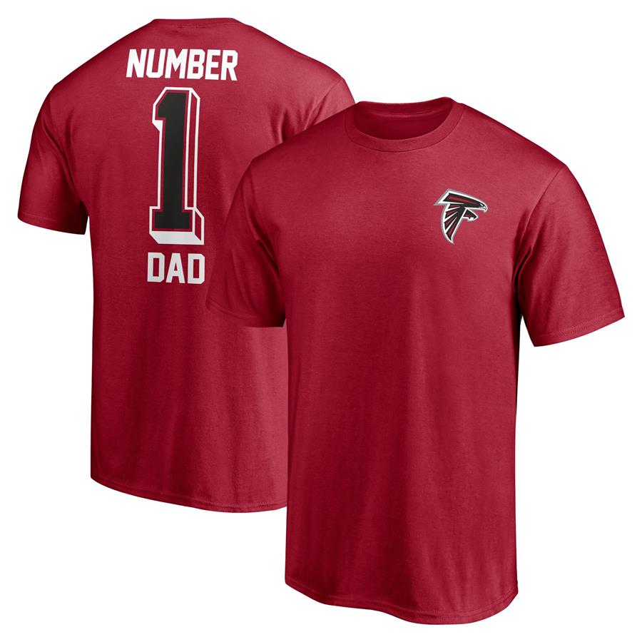 Atlanta Falcons Fanatics Branded #1 Dad T-Shirt - Red