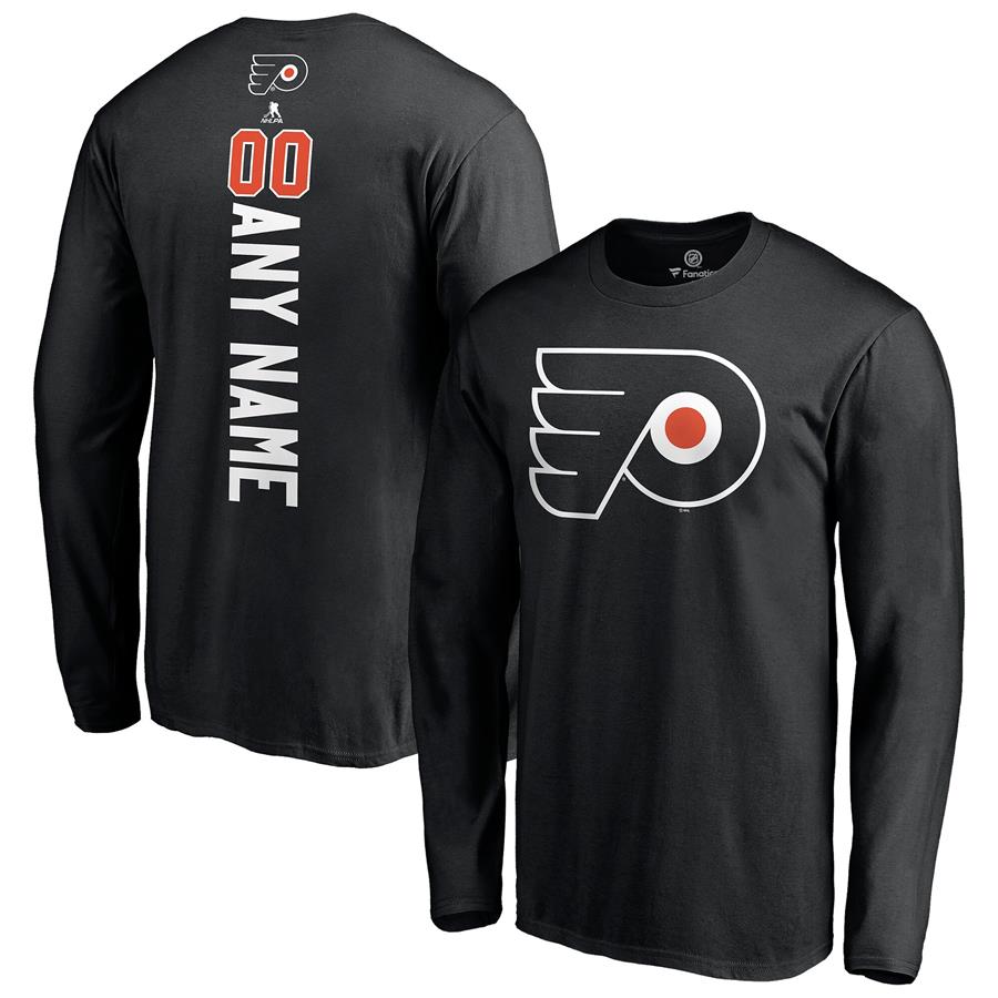 Philadelphia Flyers Fanatics Branded Any Name & Number Playmaker Long Sleeve T-Shirt - Black