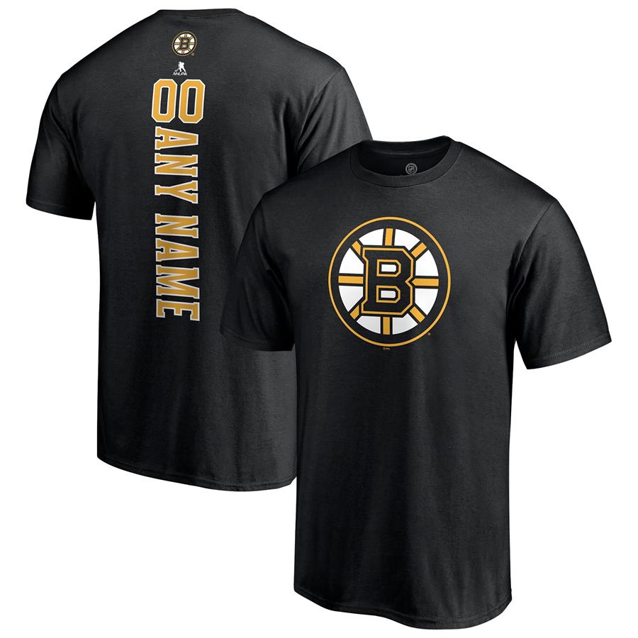 Boston Bruins Fanatics Branded Any Name & Number Playmaker T-Shirt - Black